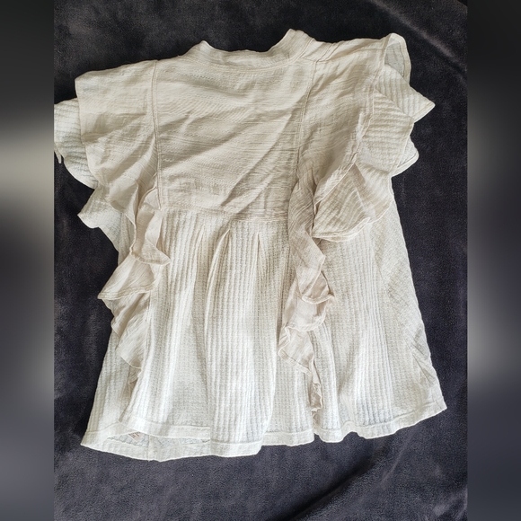 Free People Tops - Free people top size small short sleeve bow near neckline flowy